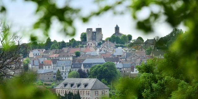 Vue sur Crocq dans la creuse