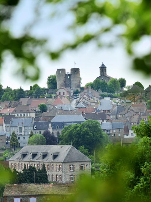 Vue sur Crocq dans la creuse