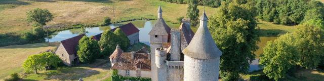 Château de Villemonteix - Vue aérienne