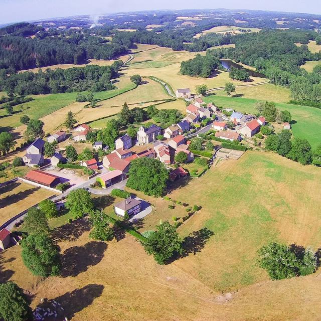 Lioux les Monges, vue du ciel