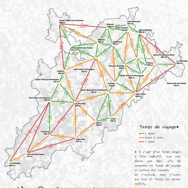 Carte se déplacer à vélo - ©Fractale.xyz