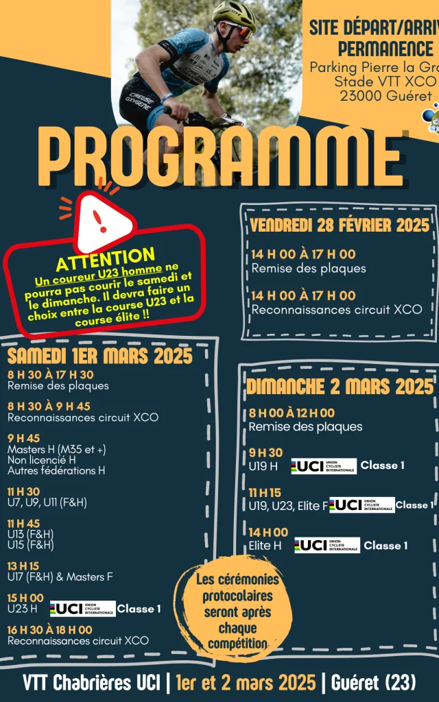 Programme VTT Chabrières 2025