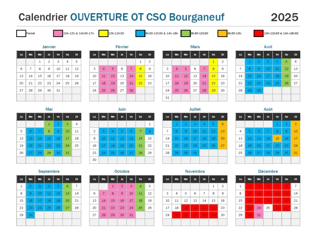 Horaires Bgf Accueil 2025